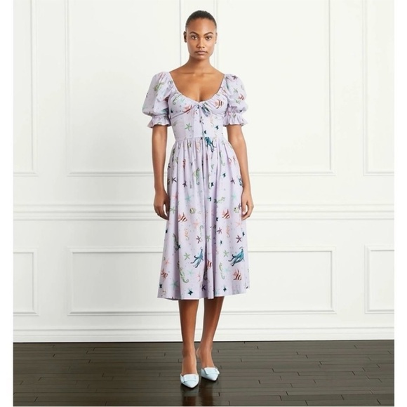 Hill House Ophelia Dress in Sea Creatures Sz S - Picture 2 of 6